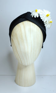 Grace Bloom Headband - Black & White - Made to Order