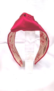 Simone Top Knot Headband - Hot Pink