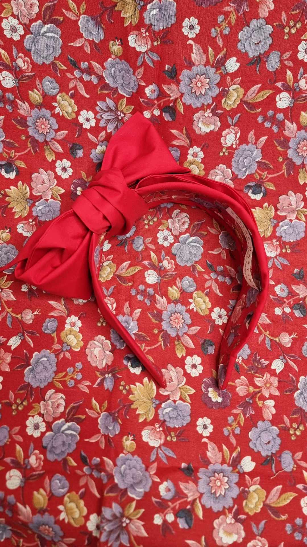 Amantine Scarf Headband -  Classic Red