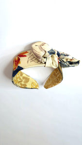 Amantine Scarf Headband - Creme Florals