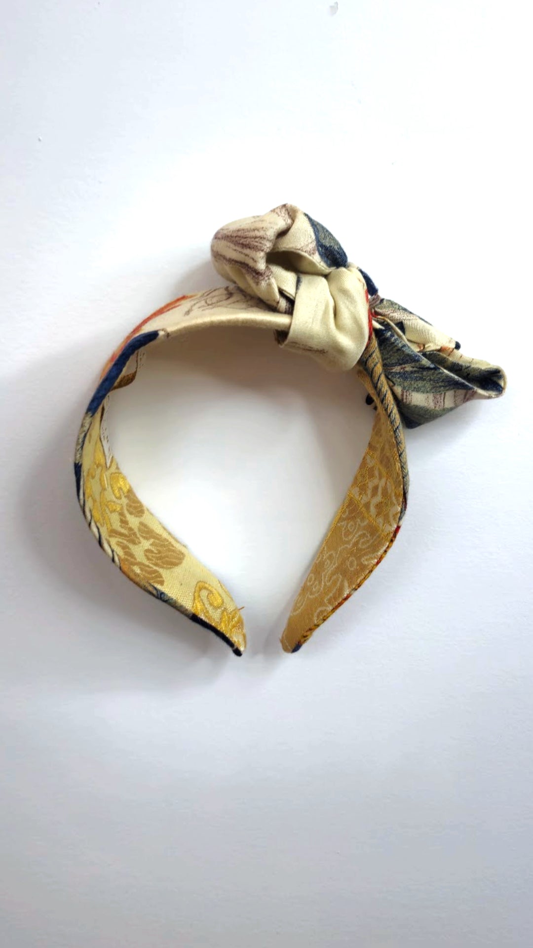 Amantine Scarf Headband - Creme Florals