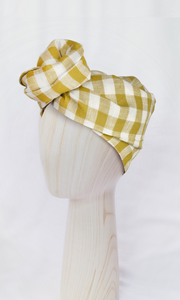 Josephine Wired Head Wrap - Chartreuse Check