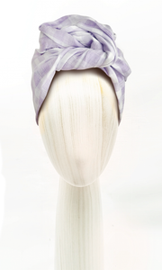 Josephine Wired Head Wrap - Lavender Check