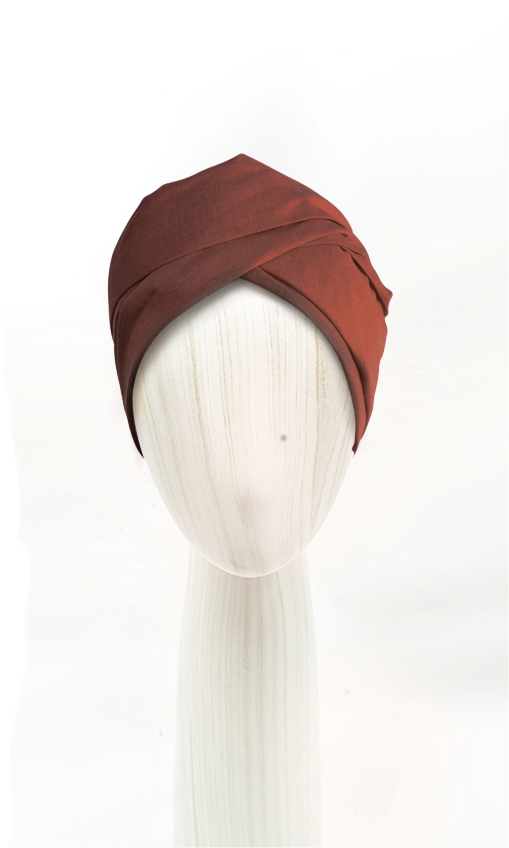Josephine Wired Head Wrap - Rust