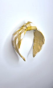 Thalassa Headband - Chartreuse Gingham