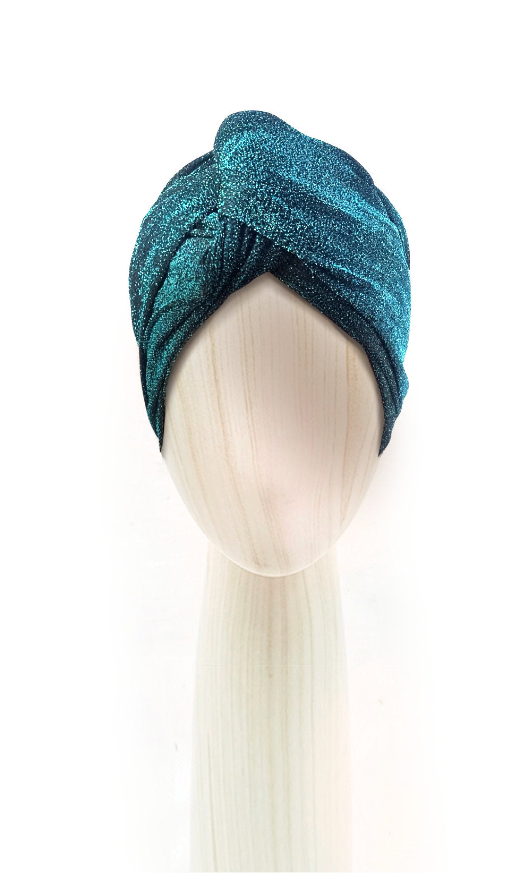 Josephine Wired Head Wrap – Glitter Green| Celine Martine