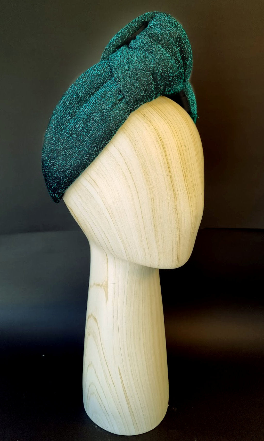 Jeanne Turban Headband - Glitter Green