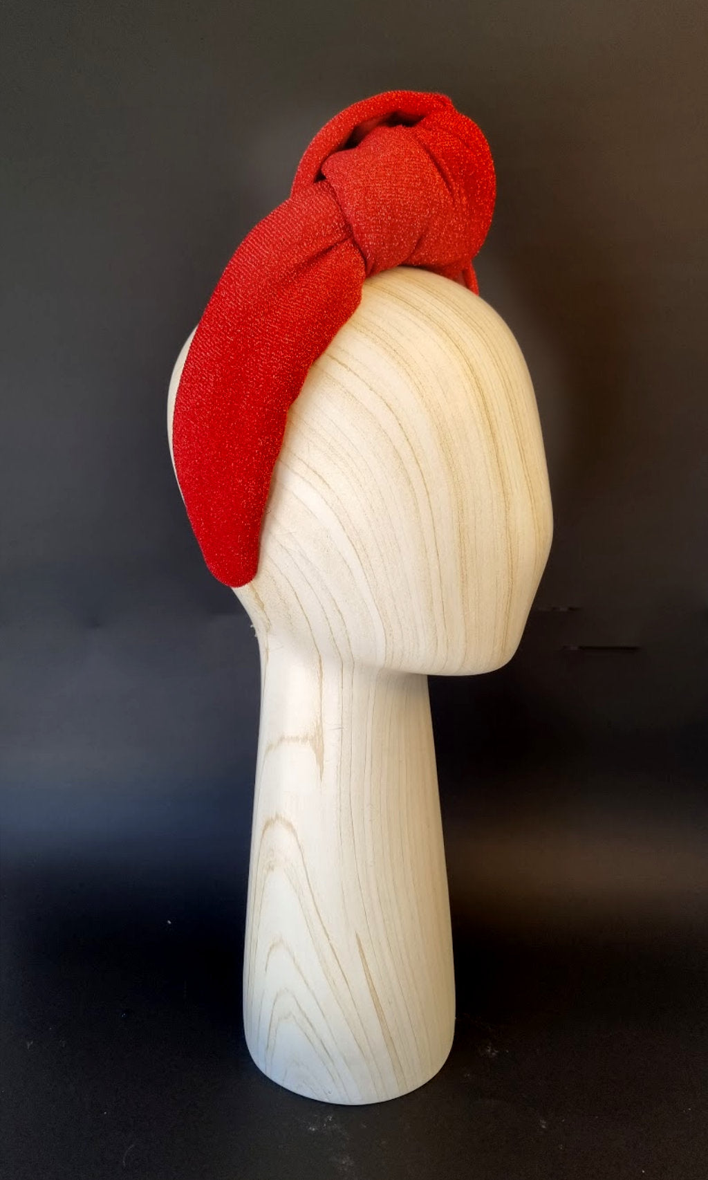 Jeanne Turban headband Glitter Red