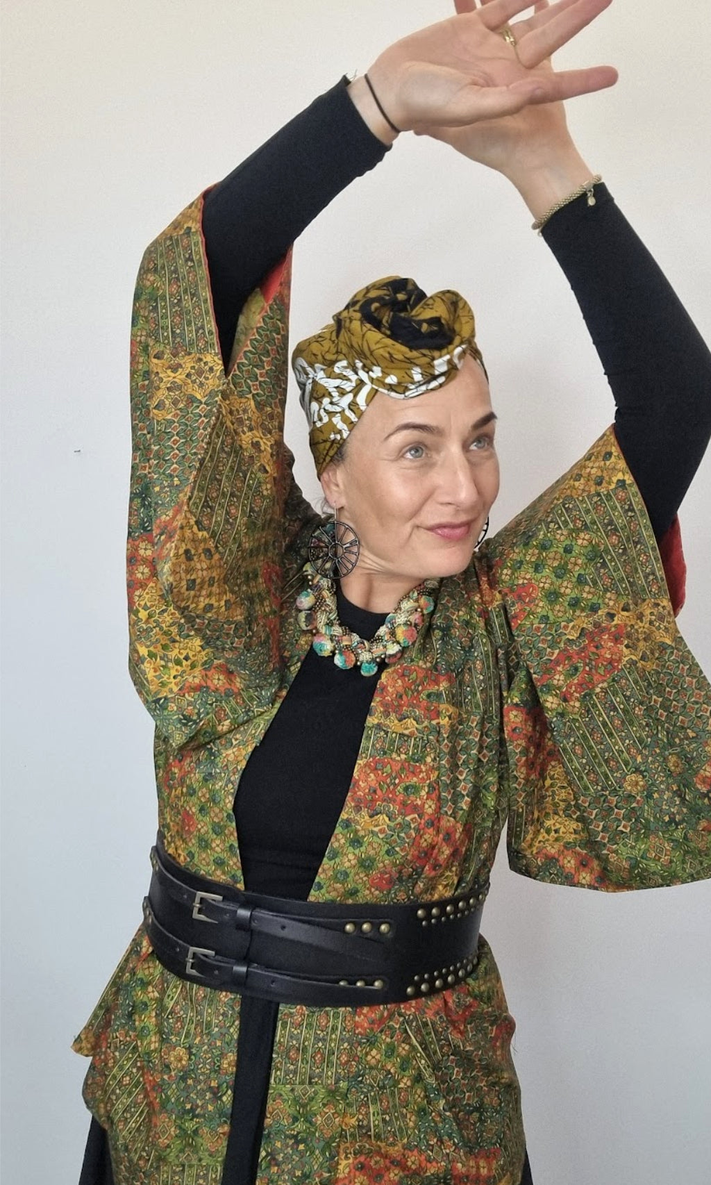 Josephine Wired Head Wrap - Universe Mustard