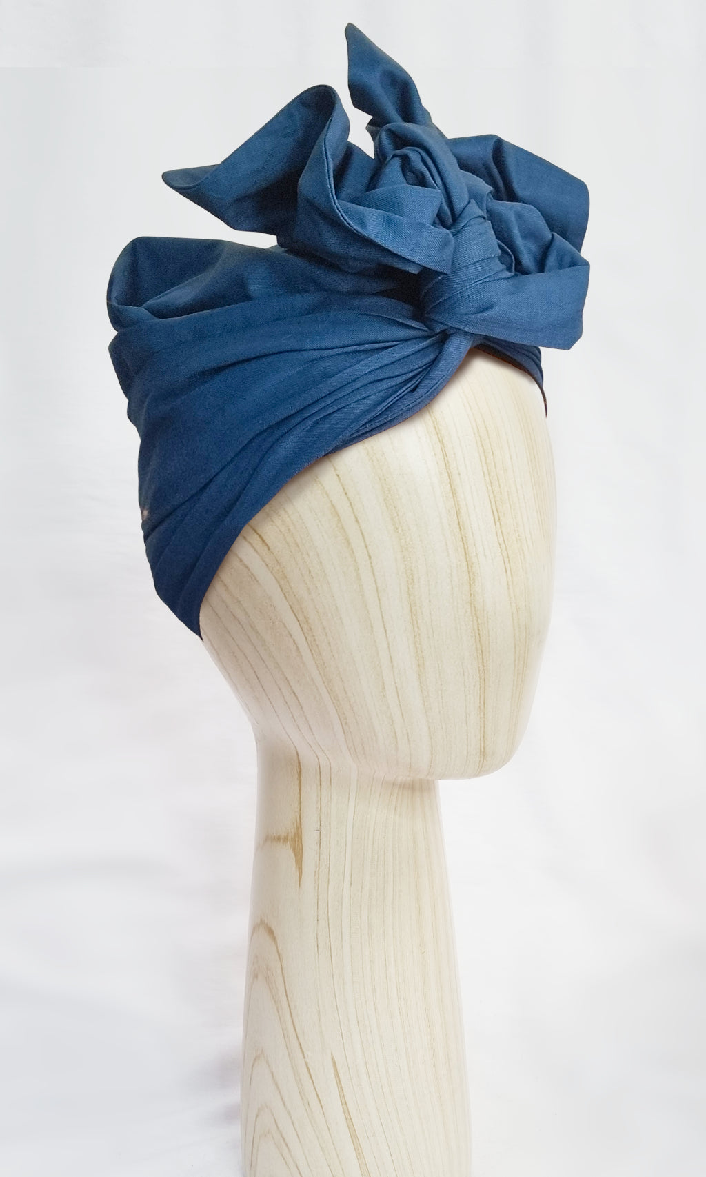 Josephine Wired Head Wrap - Japanese Blue