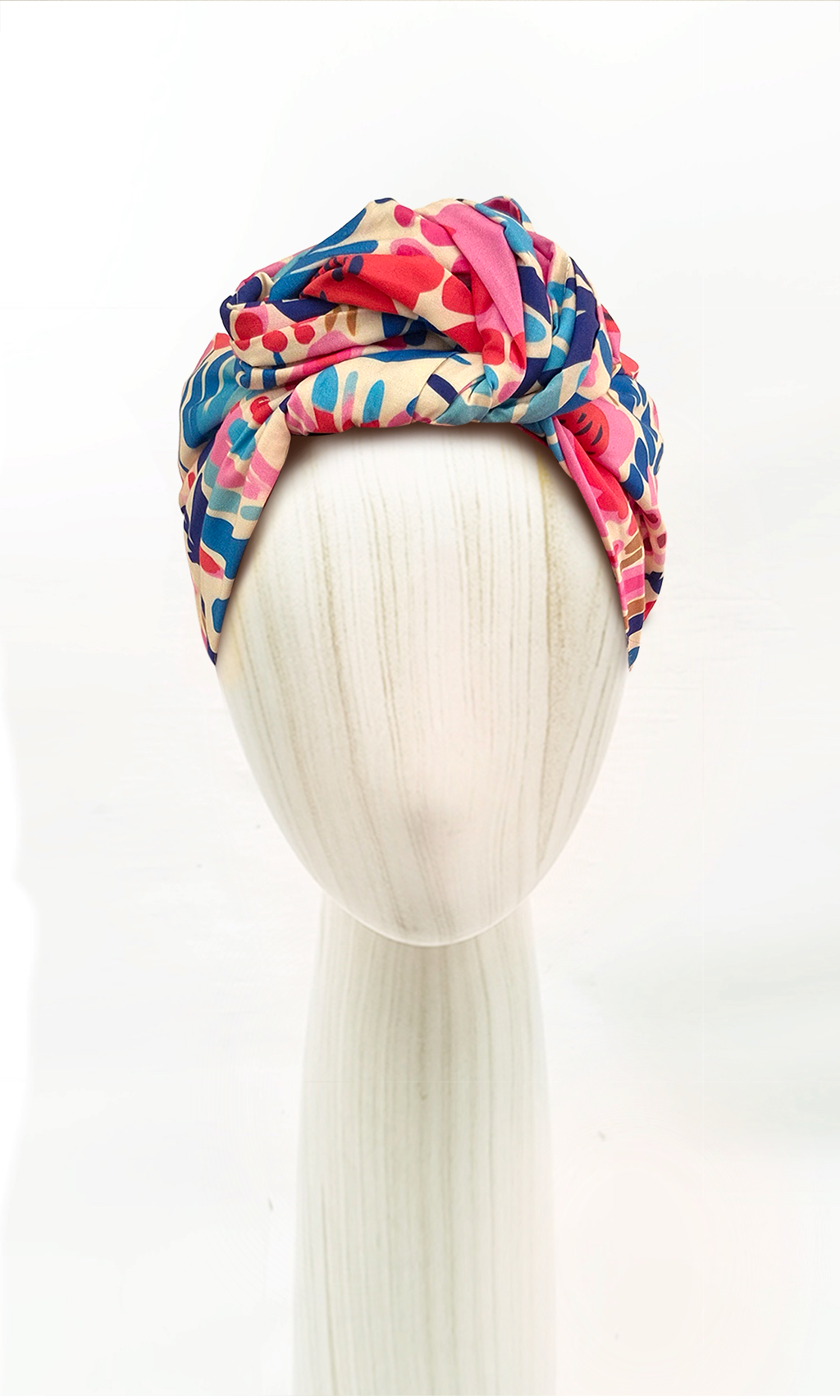 Head wrap for cancer hair loss – soft cotton turban by Celine Martine in Fleur de Force-Wired chemo head scarf for women – fashion headwear after treatment