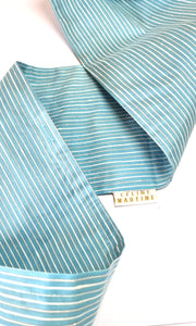 Colette (Wired) Scarf - Light Blue & White Stripes
