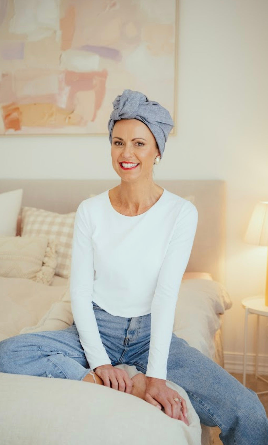 Josephine Wired Head Wrap - Denim