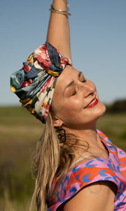 Josephine Wired Head Wrap in Vintage Parisienne (extra length)