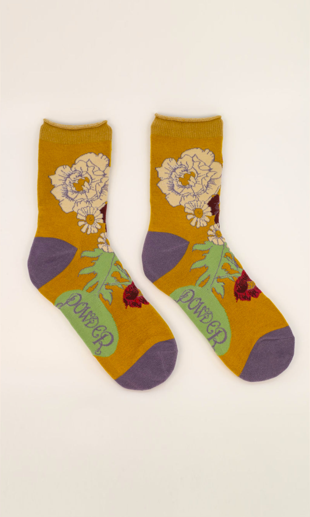 Wild Woodland Ankle Socks - Mustard