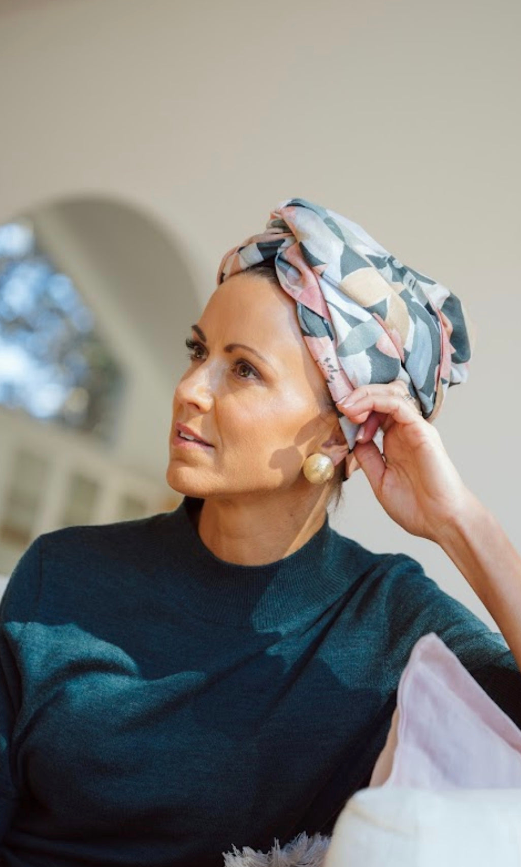 Josephine Wired Head Wrap Blush Canopy