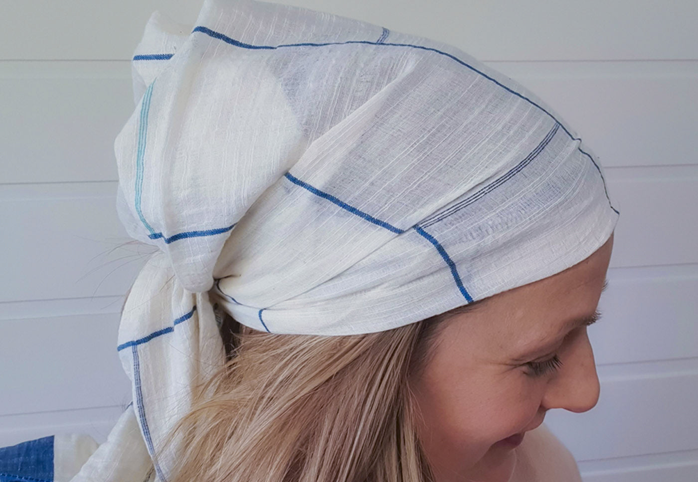 Josephine Wired Head Wrap - Regular -  Ivory / Reef