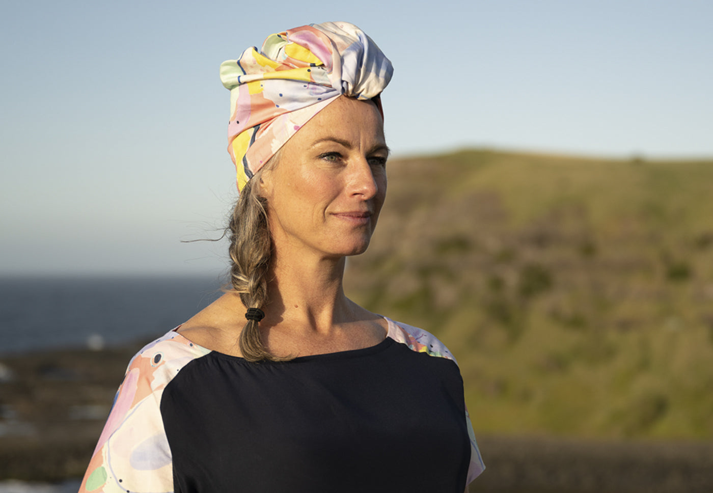 Josephine Wired Head Wrap - Coral Paint