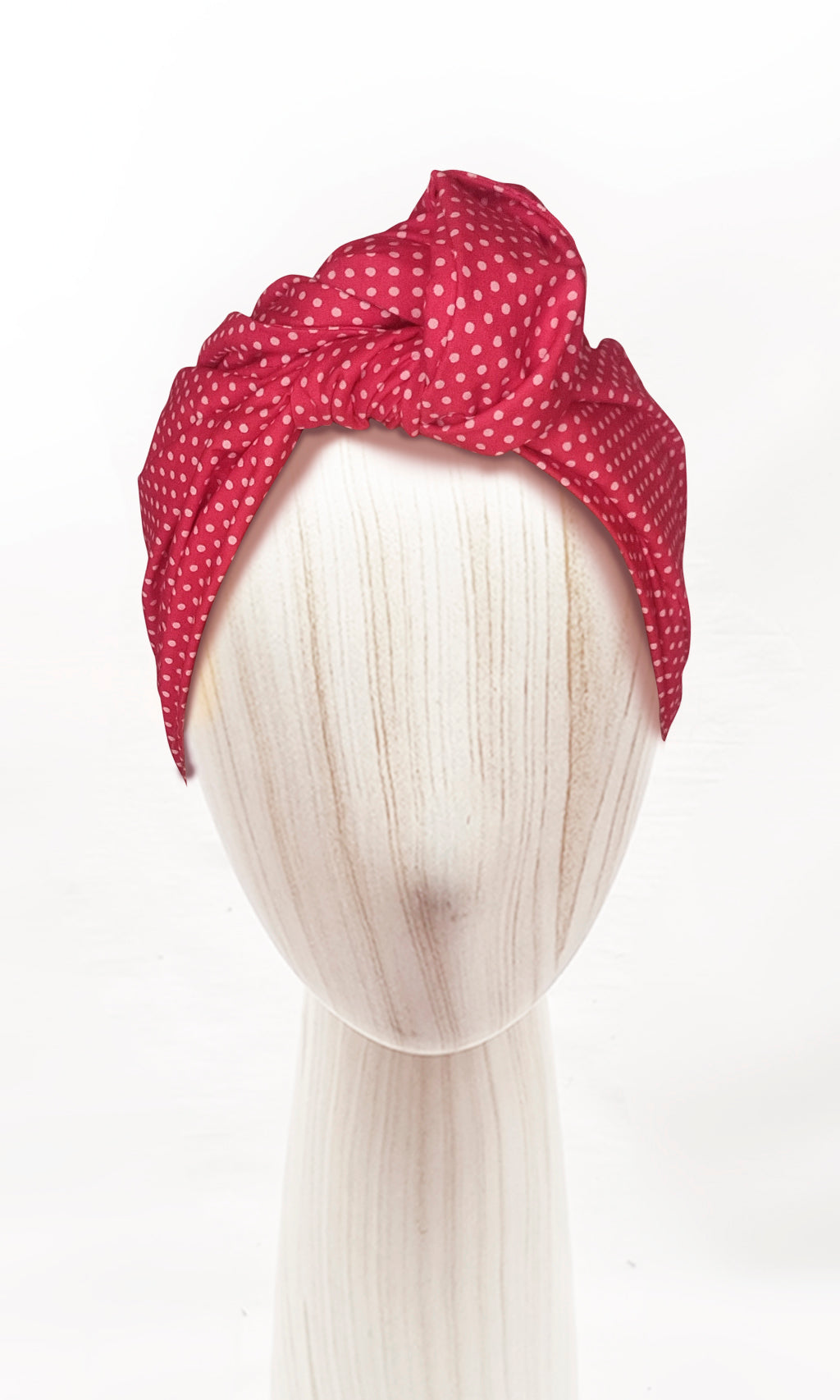 Josephine Wired Head Wrap - Red & White Polka Dots