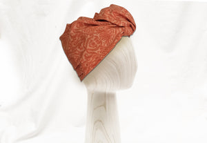 Josephine Wired Head Wrap -  Reg - Orange rust